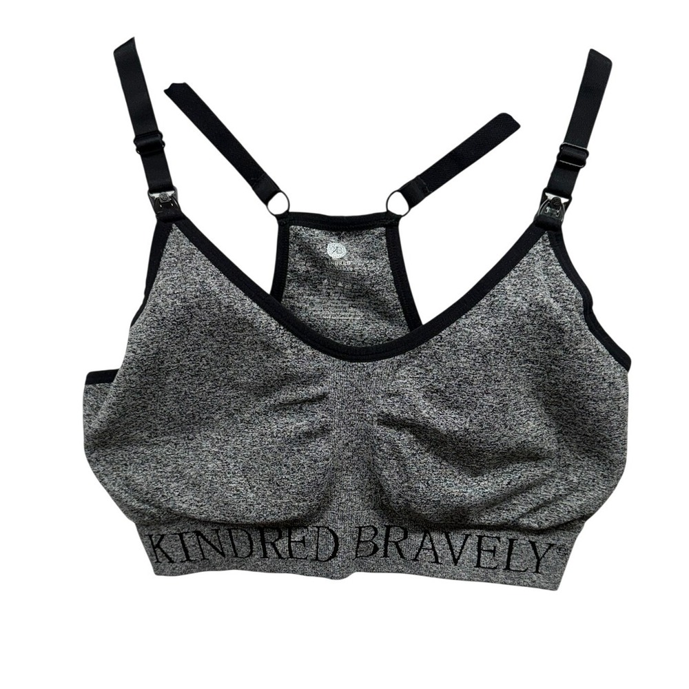 Kindred Bravely Women's Large Sublime Maternity Nursing Sports Bra Heather Gray - Picture 2 of 5